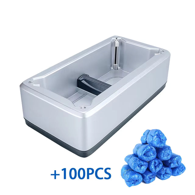 Baysler™ Automatic Shoe Cover Dispenser – Hands-Free, Cordless + 100 Covers Included
