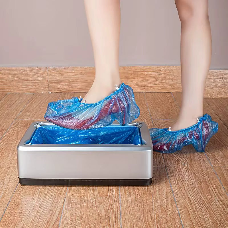 Baysler™ Automatic Shoe Cover Dispenser – Hands-Free, Cordless + 100 Covers Included