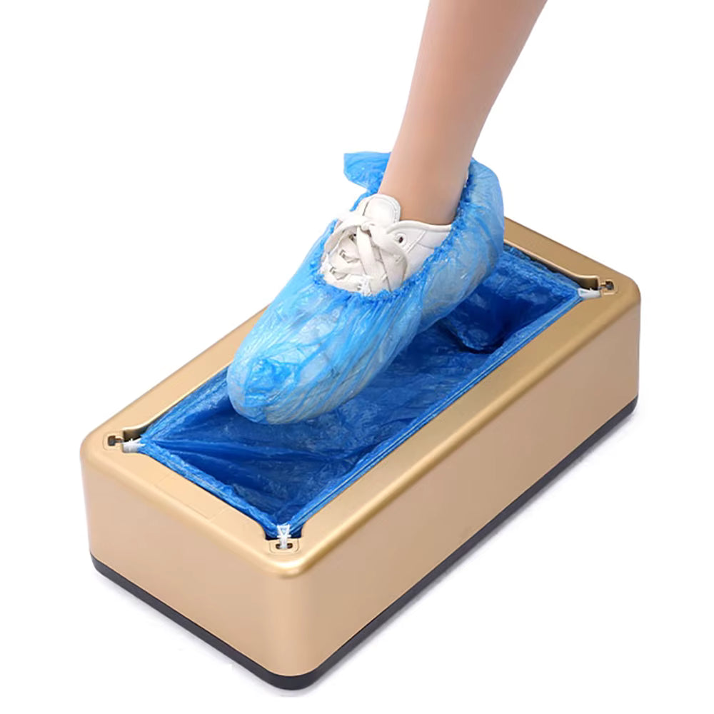 Baysler™ Automatic Shoe Cover Dispenser – Hands-Free, Cordless + 100 Covers Included